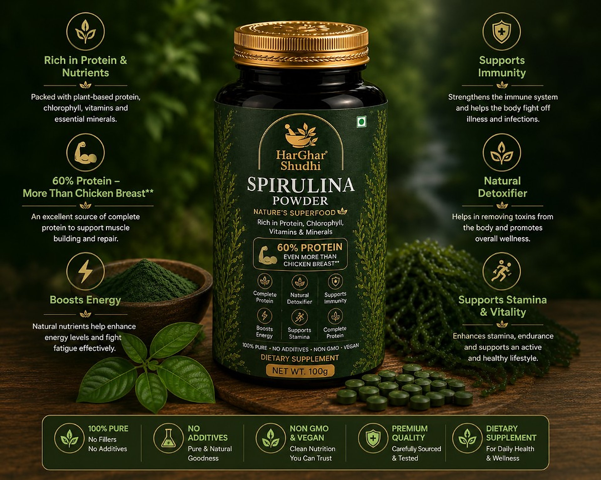 Spirulina Powder — key benefits