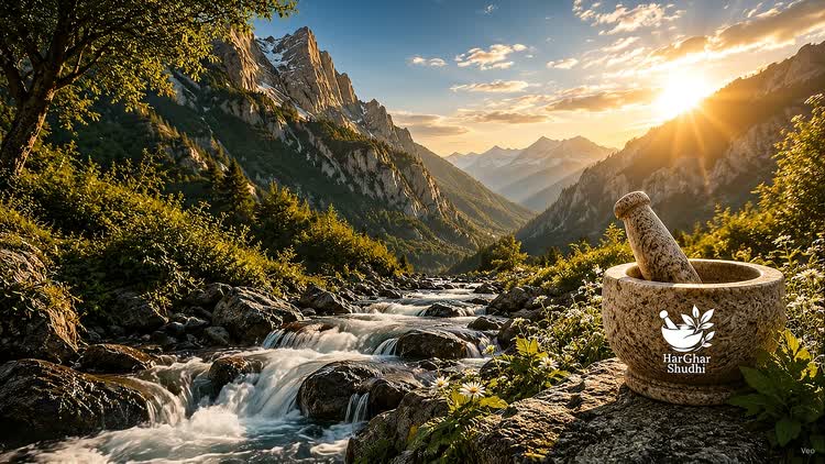 River water flowing through nature