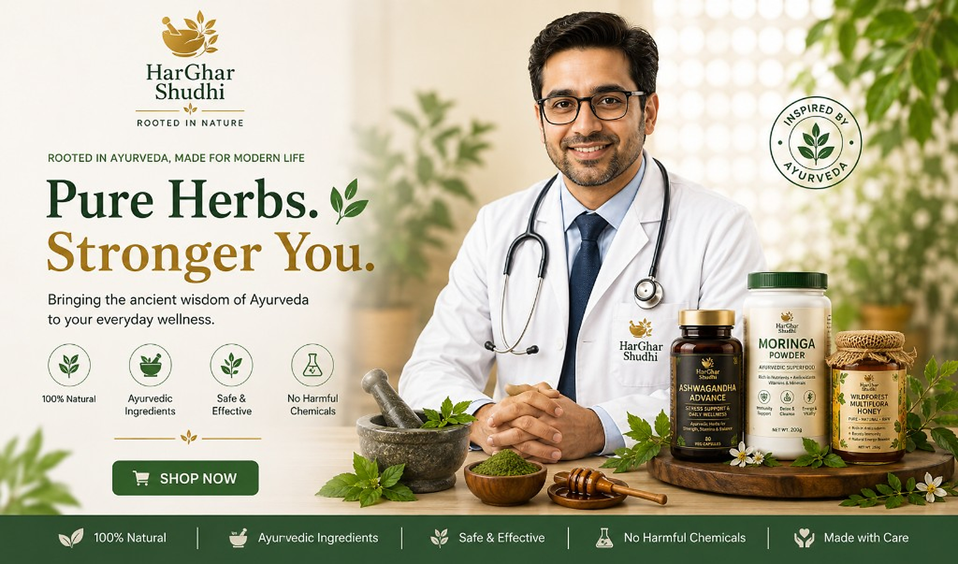 Pure Herbs. Stronger You. — Har Ghar Shudhi Ayurvedic wellness with certified expertise